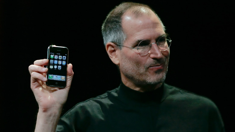 Steve Jobs presenting the iPhone