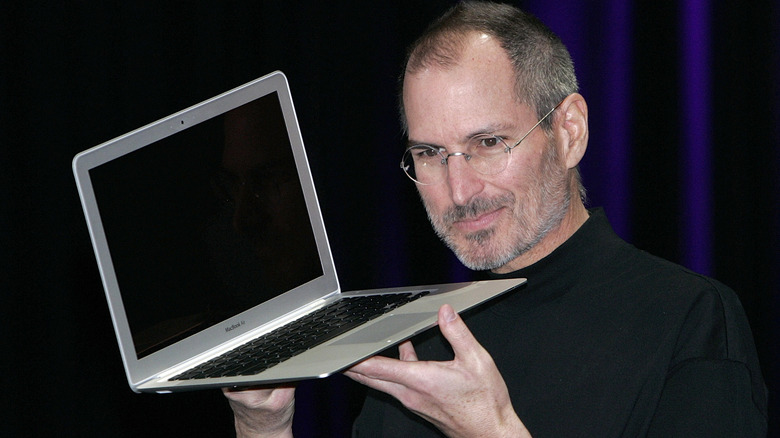 Steve Jobs with the MacBook Air