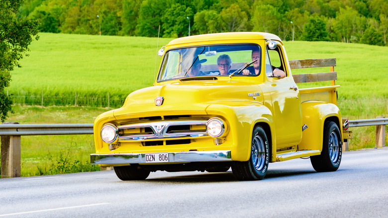 Yellow 1953 Ford F-100