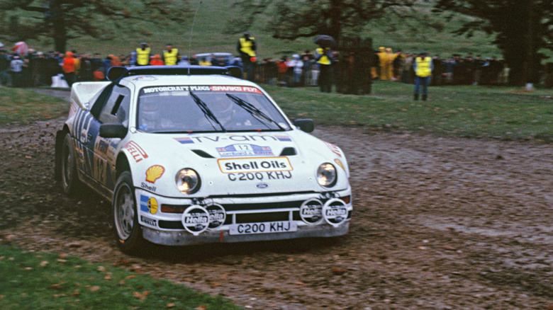 Ford RS200 at the 1986 RAC Rally