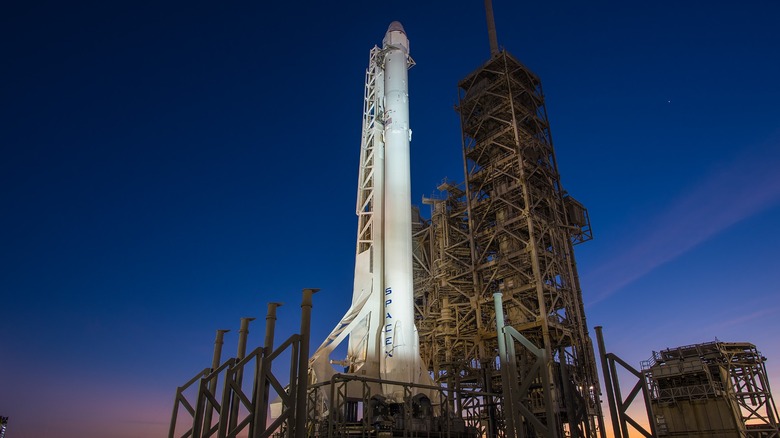 Falcon 9 on launch pad