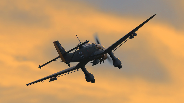 A Stuka in flight