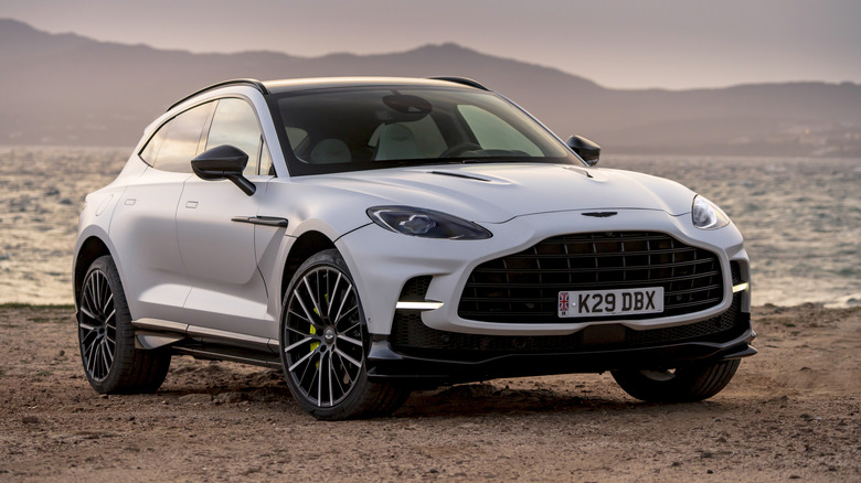 Aston Martin DBX 707 on the beach