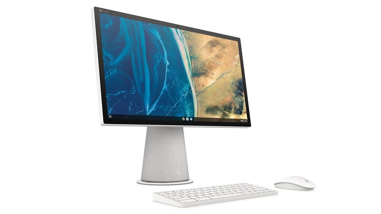 HP Chromebase All-in-One 22 on a white background