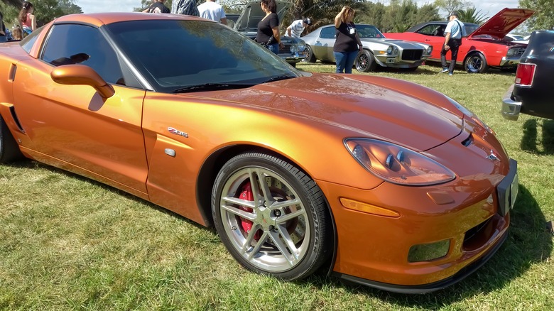 orange Chevy Corvette from 2006