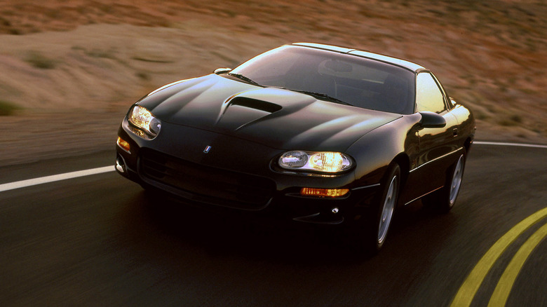 black Chevy Camaro from 1998