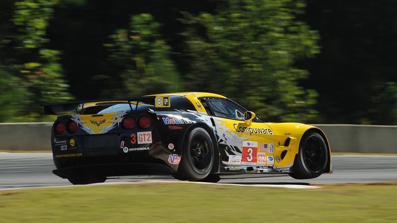 Corvette ZR1 on racetrack