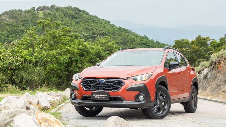 Subaru Crosstrek on mountain