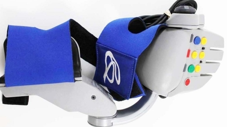 The Nintendo 64 Glove with its blue straps