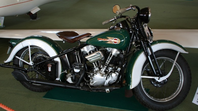 1936 Harley-Davidson El Knucklehead on display