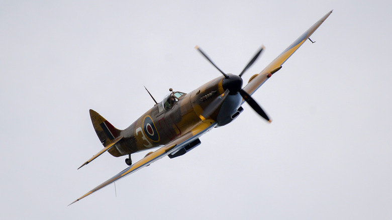 Spitfire in the air