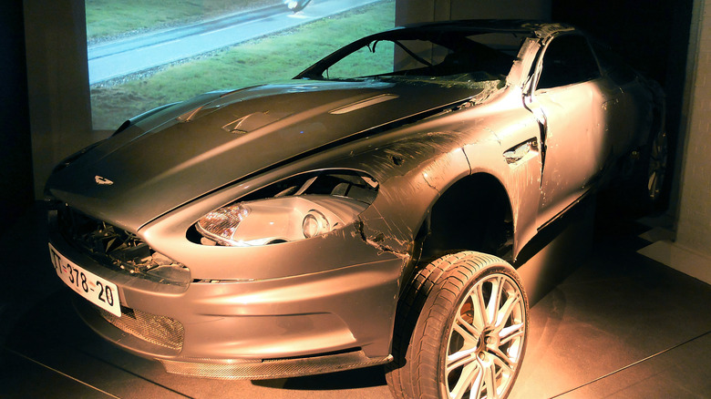 Crashed Aston Martin DBS from Casino Royale