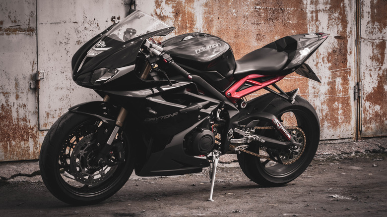 A Triumph Daytona Racing Bike