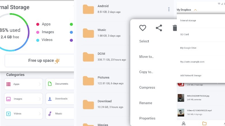 Astro File Manager Screenshots