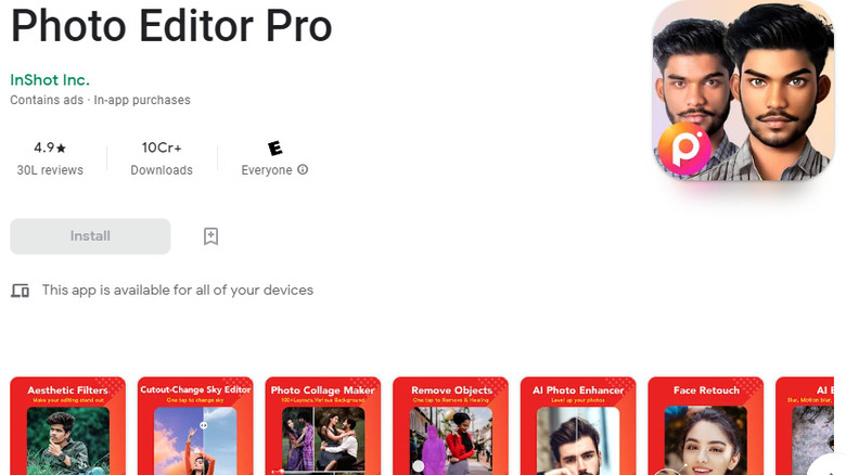 photo editor pro in play store