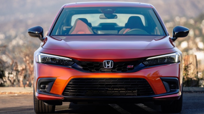 2022 Honda Civic Si Orange front view