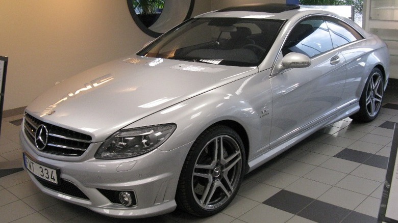 Silver Mercedes CL65 AMG