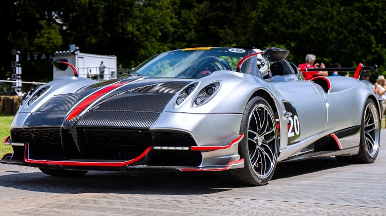 Pagani Huayra on display at a show