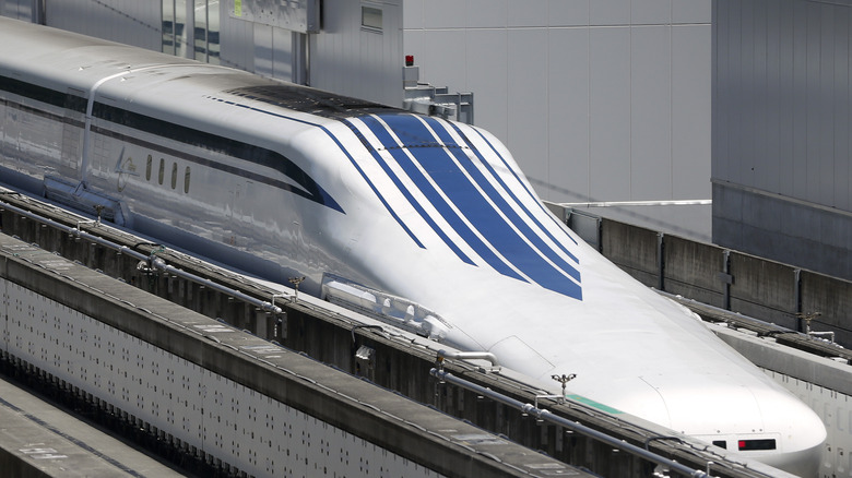 L0 series maglev train pictured up close.