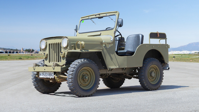 Willys Jeep on an airstrip