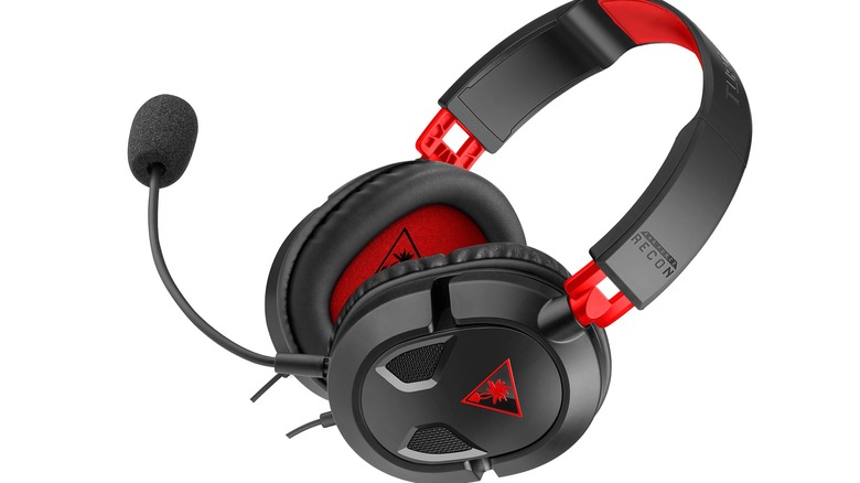 The red Turtle Beach Recon 50 Wired Gaming Headset.