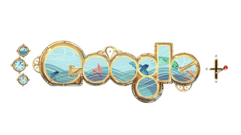 Jules Verne Google Doodle