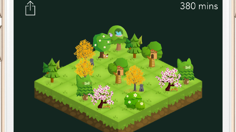 A screenshot of the forest app