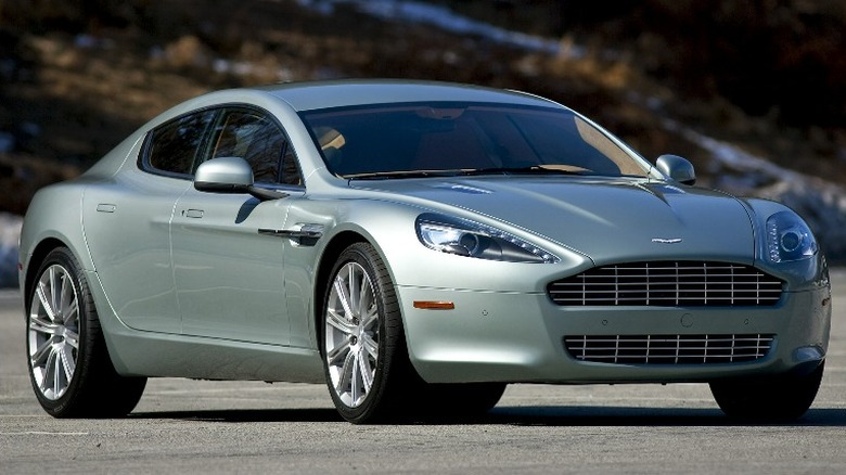 Aston Martin Rapide parked in the lot