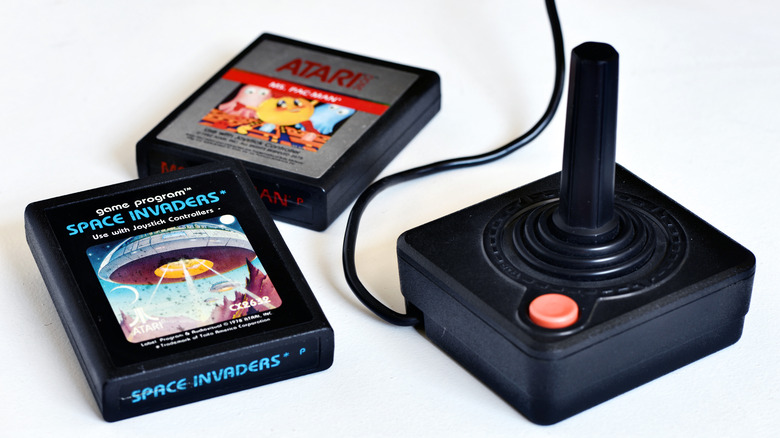 Atari 2600 joystick with two games