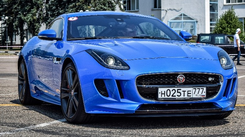 Blue Jaguar F-type
