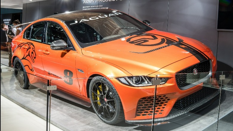 orange Jaguar XE SV Project 8