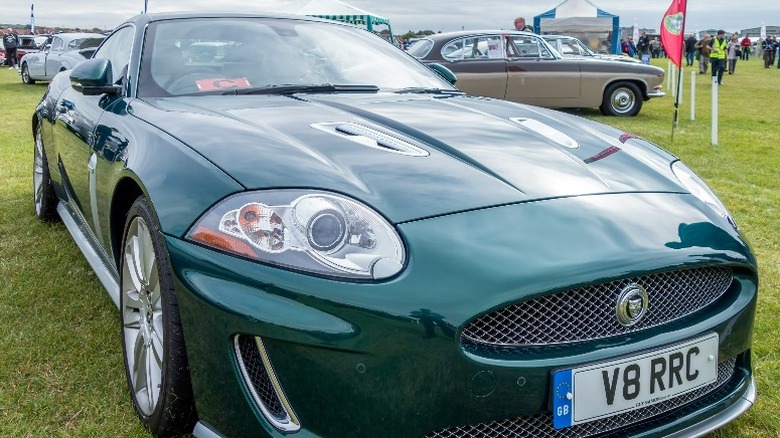Green Jaguar XK