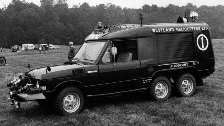 Land Rover Range Rover Carmichael helicopter service vehicle