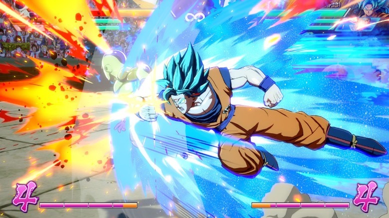 Goku fighting in Dragon Ball FighterZ