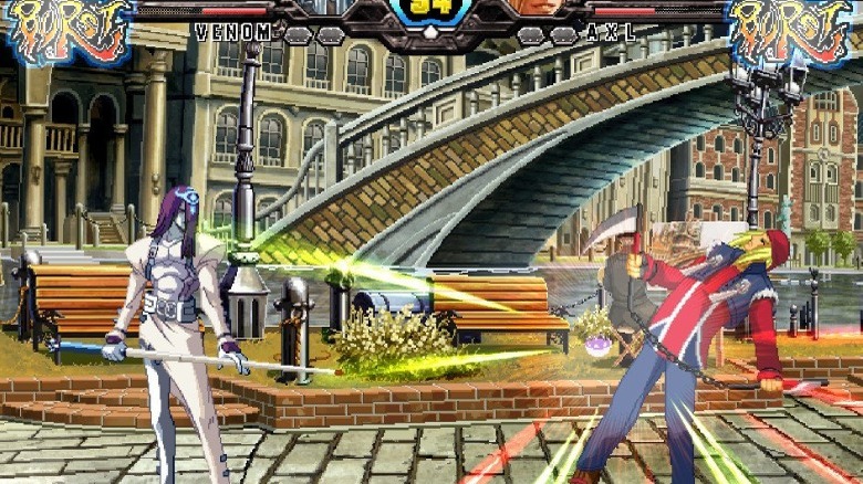 A magic attack being used in Guilty Gear