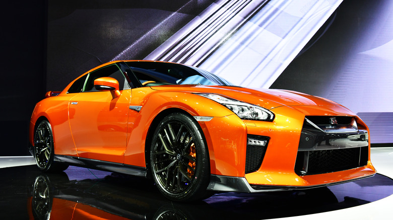 Orange Nissan GTR