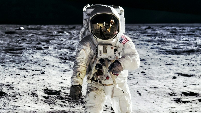 Apollo 11 astronaut on the moon   