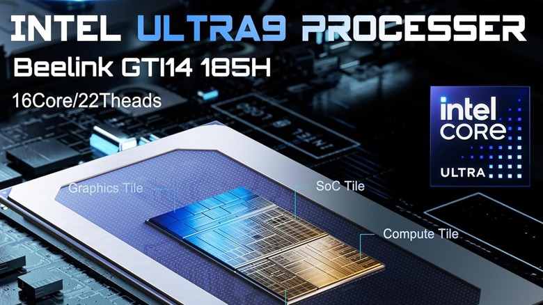 Intel Ultra 9 Processor 3D graphic