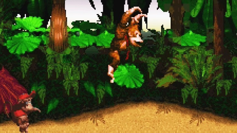 The first level of Donkey Kong Country 