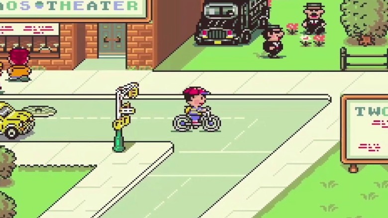 Ness cycling in Earthbound