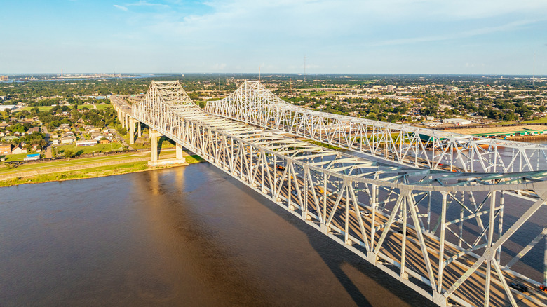 Crescent City Connection bridge in Gretna, Louisiana