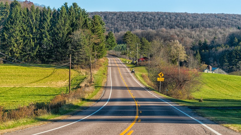 Rural road in Canaan Valley, West Virginia