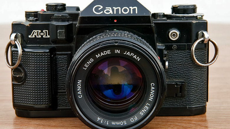 Canon A-1 camera with FD 50mm lens