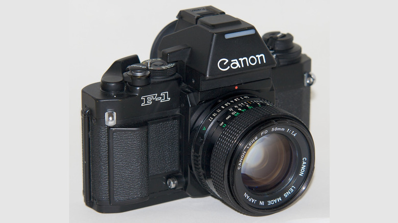 Canon New F-1 with FD 55mm lens