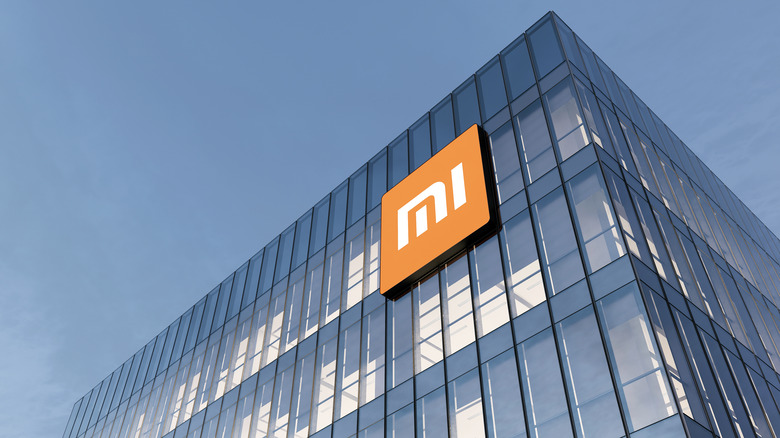 Xiaomi sign on building 