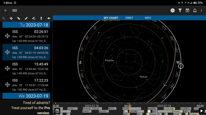 Heavens-Above app sky chart