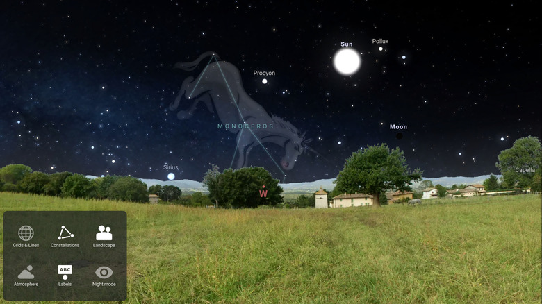 Stellarium mobile sample landscape