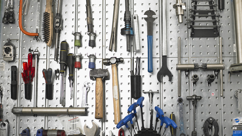 Tools on wall