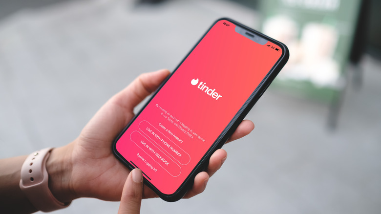 Tinder opened on iPhone