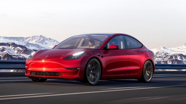 A Tesla Model 3